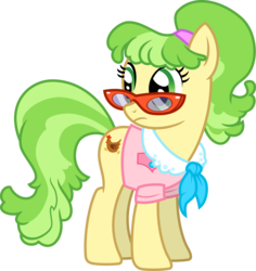 Size: 3000x3173 | Tagged: safe, artist:jeatz-axl, chickadee, ms. peachbottom, earth pony, pony, g4, clothes, female, glasses, high res, simple background, transparent background, vector