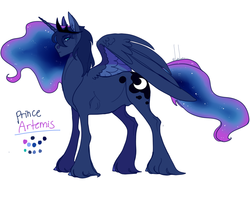 Size: 1280x1024 | Tagged: safe, artist:snowberry, princess luna, alicorn, pony, g4, alternate design, colored sketch, crown, fluffy, jewelry, large wings, long mane, male, male alicorn, prince artemis, regalia, rule 63, sideburns, simple background, stallion, unshorn fetlocks, white background, wings
