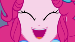 Size: 1920x1080 | Tagged: safe, screencap, pinkie pie, equestria girls, g4, my little pony equestria girls: choose your own ending, wake up!, wake up!: pinkie pie, close-up, cute, diapinkes, female, happy, open mouth, smiling, solo