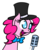 Size: 923x1080 | Tagged: safe, artist:muzza299, pinkie pie, earth pony, pony, g4, my little pony: friendship is magic, pinkie pride, bowtie, bust, cute, diapinkes, female, hat, make a wish, microphone, no pupils, open mouth, portrait, simple background, solo, top hat, transparent background