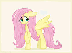 Size: 1635x1214 | Tagged: safe, artist:toridesori, fluttershy, pegasus, pony, g4, cute, female, floppy ears, heart, mare, shyabetes, solo