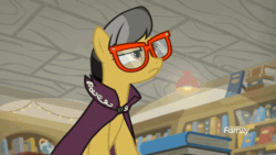 Size: 800x450 | Tagged: safe, screencap, a.k. yearling, daring do, pegasus, pony, daring doubt, g4, animated, book, bookshelf, female, solo