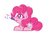 Size: 2048x1535 | Tagged: safe, artist:ashtoneer, pinkie pie, earth pony, pony, g4, confetti, female, lying, mare, no pupils, party horn, prone, simple background, sketch, solo, white background