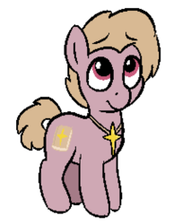 Size: 405x525 | Tagged: safe, artist:heretichesh, oc, oc only, oc:soft sermon, earth pony, pony, bible, colt, jewelry, male, necklace, solo