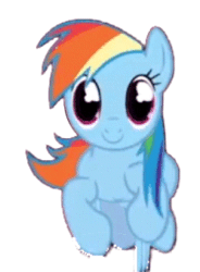 Size: 249x338 | Tagged: safe, rainbow dash, pony, g4, animated, fast, female, gif, loop, solo, stroke, very fast doggo running at incredible hihg speed, wings