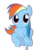 Size: 249x338 | Tagged: safe, rainbow dash, pony, g4, animated, fast, female, gif, loop, solo, stroke, very fast doggo running at incredible hihg speed, wings