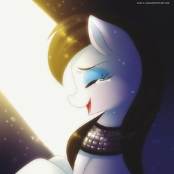 Size: 2222x2222 | Tagged: source needed, safe, artist:jacky-bunny, coloratura, earth pony, pony, g4, high res, teary eyes