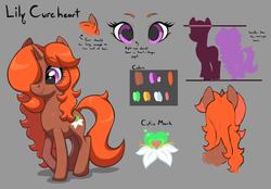 Size: 3424x2388 | Tagged: safe, artist:moonseeker, oc, oc only, oc:lily cureheart, pony, unicorn, female, heart eyes, high res, mare, reference sheet, smiling, solo, wingding eyes