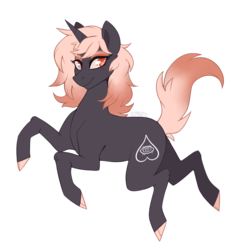 Size: 1176x1191 | Tagged: safe, artist:cinnamonsparx, oc, oc only, pony, unicorn, cloven hooves, female, mare, simple background, solo, transparent background