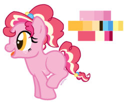 Size: 688x563 | Tagged: safe, artist:zafara1222, oc, oc only, oc:puff pastry, earth pony, pony, female, filly, offspring, parent:cheese sandwich, parent:pinkie pie, parents:cheesepie, simple background, solo, transparent background