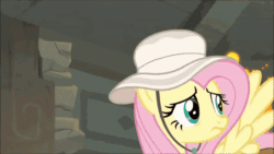 Size: 800x450 | Tagged: safe, screencap, biff, doctor caballeron, fluttershy, rogue (g4), withers, earth pony, pegasus, pony, daring doubt, g4, animated, bridge, falling, female, hat, henchmen, lava, male, mare, peril, rescue, saddle bag, safari hat, speed lines, stallion, truth talisman