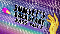 Size: 1920x1080 | Tagged: safe, screencap, sunset shimmer, equestria girls, equestria girls specials, g4, my little pony equestria girls: better together, my little pony equestria girls: sunset's backstage pass, female, guitar pick, hand, title card, youtube