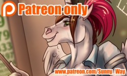 Size: 1672x1000 | Tagged: source needed, useless source url, safe, artist:sunny way, oc, oc:sunny way, pegasus, anthro, rcf community, advertisement, female, patreon, patreon exclusive, patreon logo, patreon preview, paywall content