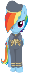 Size: 1239x3043 | Tagged: safe, artist:scarletlightning565, rainbow dash, pegasus, pony, fallout equestria, g4, alternate hairstyle, clothes, fanfic, fanfic art, female, hair over one eye, hooves, mare, ministry mares, ministry of awesome, scar, simple background, solo, transparent background, wings