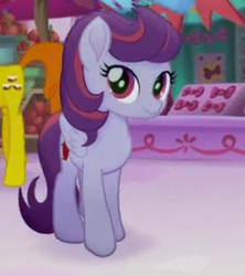Size: 240x270 | Tagged: safe, screencap, carrot cake, winter morning, earth pony, pony, g4, my little pony: the movie, background pony, bowtie, cropped, cute, female, friendship festival, male, mare, market, solo focus, stallion