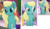 Size: 330x190 | Tagged: safe, screencap, chocolate apple, cornsilk, earth pony, pony, g4, my little pony: the movie, spoiler:my little pony the movie, background pony, bow, collage, cropped, female, hair bow, mare, picture for breezies, solo focus