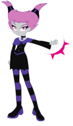 Size: 704x1224 | Tagged: safe, artist:lhenao, artist:selenaede, equestria girls, g4, barely eqg related, base used, crossover, equestria girls-ified, female, jinx (dc comics), solo, teen titans