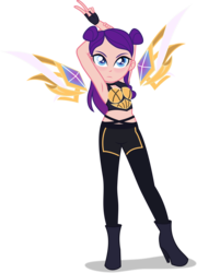 Size: 3598x5000 | Tagged: safe, artist:limedazzle, equestria girls, g4, armpits, barely eqg related, crossover, equestria girls-ified, k-pop, k/da, kai'sa, league of legends, show accurate