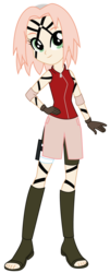 Size: 478x1189 | Tagged: safe, artist:lhenao, artist:selenaede, equestria girls, g4, barely eqg related, base used, crossover, equestria girls-ified, female, haruno sakura, naruto, solo