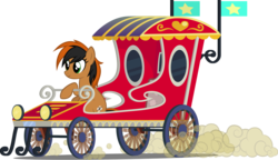 Size: 1280x736 | Tagged: safe, artist:tsabak, oc, oc only, oc:mo, earth pony, pony, cart, female, mare, simple background, solo, transparent background, vector