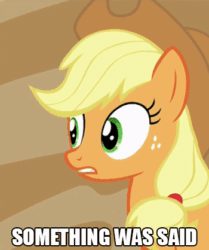 Size: 350x418 | Tagged: safe, edit, edited screencap, screencap, applejack, fluttershy, earth pony, pony, g4, season 6, viva las pegasus, animated, caption, cropped, female, image macro, male, mare, silly, silly pony, slow, slow motion, solo focus, text, the simpsons, walking, who's a silly pony