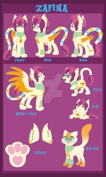 Size: 1600x2667 | Tagged: safe, artist:crystal-tranquility, oc, oc only, oc:nephthys (certhewitch), oc:zafina, cat, sphinx, deviantart watermark, female, obtrusive watermark, reference sheet, solo, watermark, younger