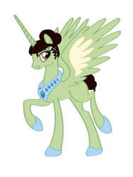 Size: 600x800 | Tagged: safe, artist:melody-serenata, alicorn, pony, alicornified, crossover, female, ponified, princess tiana, race swap, simple background, solo, the princess and the frog, tiana, transparent background