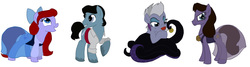 Size: 3455x923 | Tagged: safe, earth pony, monster pony, octopony, original species, pony, ariel, crossover, ponified, prince eric, the little mermaid, ursula, vanessa