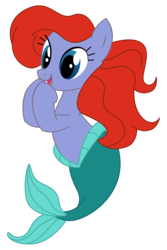 Size: 3129x4687 | Tagged: safe, artist:sunley, merpony, pony, ariel, crossover, ponified, simple background, solo, the little mermaid, transparent background