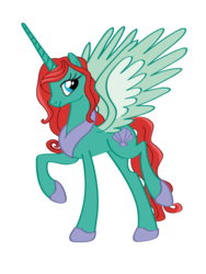 Size: 600x800 | Tagged: safe, artist:melody-serenata, alicorn, pony, alicornified, ariel, crossover, female, ponified, race swap, simple background, solo, the little mermaid, transparent background