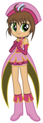 Size: 1401x3988 | Tagged: safe, artist:lhenao, artist:toybonnie54320, equestria girls, g4, barely eqg related, base used, cardcaptor sakura, crossover, equestria girls-ified, sakura kinomoto, simple background, transparent background