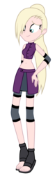 Size: 1617x5100 | Tagged: safe, artist:bluerosearrow, artist:lhenao, equestria girls, g4, barely eqg related, base used, crossover, equestria girls-ified, naruto, naruto: shippūden, simple background, transparent background, yamanaka ino