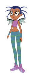 Size: 1415x3375 | Tagged: safe, artist:invisibleink, artist:lhenao, equestria girls, g4, barely eqg related, base used, belly button, crossover, equestria girls-ified, female, midriff, simple background, solo, taranee cook, transparent background, w.i.t.c.h., wings
