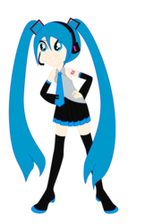 Size: 792x1224 | Tagged: safe, artist:lhenao, artist:selenaede, equestria girls, g4, barely eqg related, base used, crossover, equestria girls-ified, female, hatsune miku, simple background, solo, transparent background, vocaloid