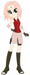 Size: 478x1189 | Tagged: safe, artist:lhenao, artist:selenaede, equestria girls, g4, barely eqg related, base used, crossover, equestria girls-ified, female, haruno sakura, naruto, solo