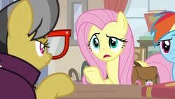 Size: 1920x1080 | Tagged: safe, screencap, a.k. yearling, fluttershy, rainbow dash, pony, daring doubt, g4, book, saddle bag