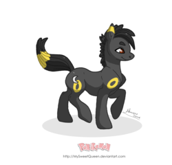 Size: 2300x2206 | Tagged: safe, artist:almairis, pony, umbreon, commission, crossover, high res, pokémon, ponified, simple background, solo, transparent background