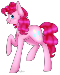 Size: 727x912 | Tagged: safe, artist:namichee, pinkie pie, earth pony, pony, g4, :p, cute, diapinkes, female, mare, profile, simple background, solo, tongue out, transparent background