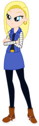 Size: 1620x5149 | Tagged: safe, artist:lhenao, artist:sarahgdo, equestria girls, g4, android 18, barely eqg related, base used, crossover, dragon ball, dragon ball z, equestria girls-ified, female, simple background, solo, transparent background