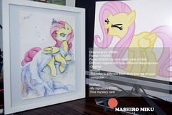 Size: 4289x2857 | Tagged: safe, artist:mashiromiku, fluttershy, pony, g4, patreon, patreon logo, traditional art, watercolor painting