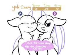 Size: 2048x1536 | Tagged: safe, artist:php142, oc, oc only, oc:crescend cinnamon, oc:purple flix, pony, animated, commission, eyes closed, gif, solo, text, ych example, your character here