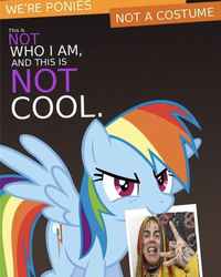 Size: 828x1034 | Tagged: safe, rainbow dash, pony, g4, 6ix9ine, angry, female, meme, poster, solo, we're a culture not a costume