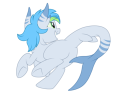 Size: 1400x1050 | Tagged: safe, artist:crystal-tranquility, oc, oc only, oc:shark bait, original species, pony, shark pony, butt, female, plot, simple background, solo, transparent background