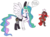 Size: 2760x2041 | Tagged: safe, artist:supahdonarudo, princess celestia, oc, oc:ironyoshi, alicorn, pony, unicorn, g4, blank eyes, blood, blushing, bowtie, bunny ears, bunny suit, bunnylestia, clothes, cuffs (clothes), dialogue, explosive nosebleed, female, fishnet stockings, heart, high res, male, mare, nosebleed, simple background, speech bubble, stallion, text, transparent background