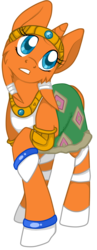 Size: 561x1443 | Tagged: safe, artist:lastxlullabyxx, artist:rosesx, pony, unicorn, crossover, hoof gloves, ponified, sonic adventure, sonic the hedgehog, sonic the hedgehog (series), tikal, tikal the echidna