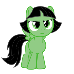 Size: 6000x6000 | Tagged: safe, artist:otfor2, pegasus, pony, .ai available, .psd available, buttercup (powerpuff girls), crossover, ponified, simple background, spread wings, the powerpuff girls, transparent background, vector, wings