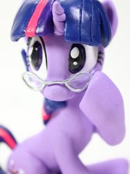 Size: 3072x4096 | Tagged: safe, artist:dustysculptures, twilight sparkle, pony, unicorn, craft, female, glasses, mare, sculpture, solo
