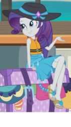 Size: 480x854 | Tagged: safe, screencap, rarity, equestria girls, g4, my little pony equestria girls: better together, the salty sails, clothes, cropped, crossed legs, cute, feet, female, flip-flops, hat, legs, lifejacket, nail polish, raribetes, rarity's blue sarong, sandals, sarong, sexy, solo, sun hat, swimsuit, toenail polish, toenails