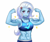 Size: 800x677 | Tagged: safe, artist:tzc, trixie, human, equestria girls, g4, abs, armpits, biceps, body writing, bodybuilder, breasts, busty trixie, commission, cutie mark on clothes, female, flexing, grand and muscular trixie, muscles, simple background, solo, white background