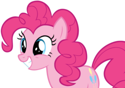 Size: 8509x5984 | Tagged: safe, artist:andoanimalia, pinkie pie, earth pony, pony, g4, not asking for trouble, absurd resolution, cutie mark, excited, female, mare, simple background, smiling, solo, transparent background, vector